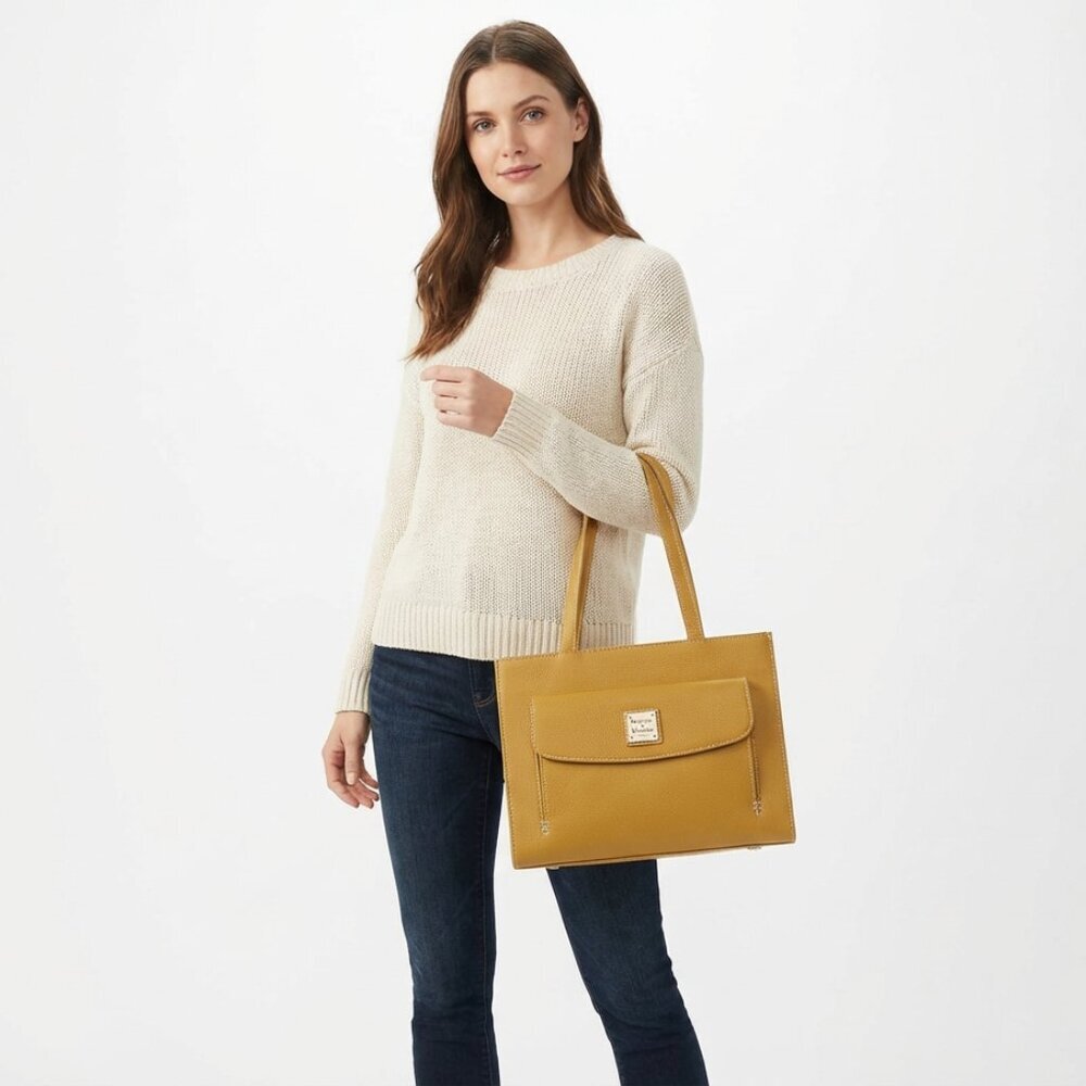Dooney & Bourke Mustard Yellow Leather Shoulder Bag